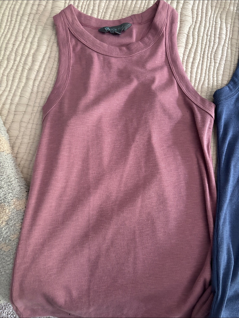 Title Nine Ribbed Sleeveless Tank Top - Dusty Rose